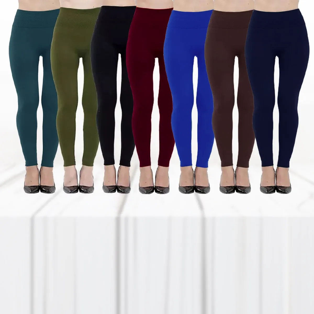 6 Pcs Assorted Colors Women's Fashion Leggings