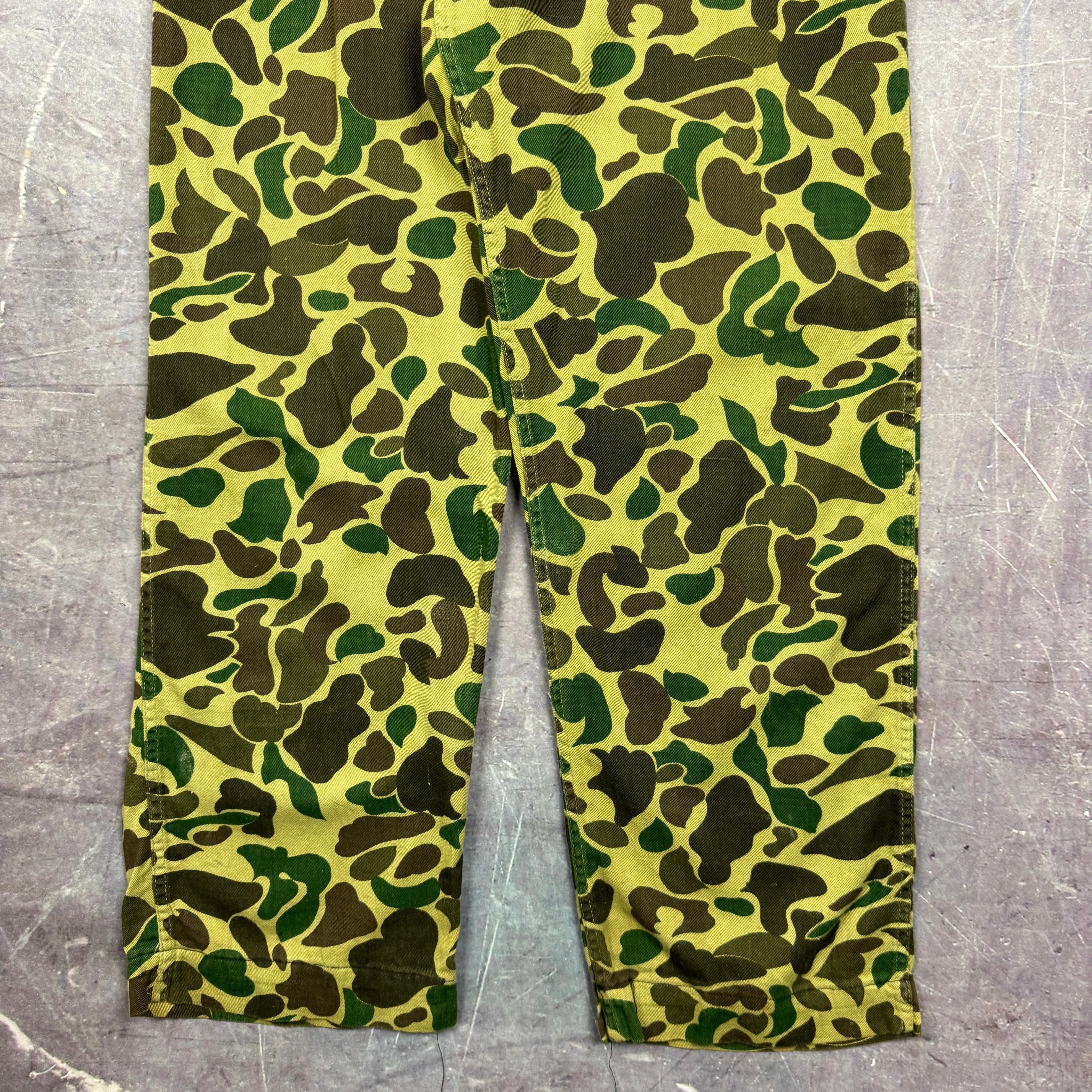 70s Frogskin Baggy Camo Work Pants 34x28 2033