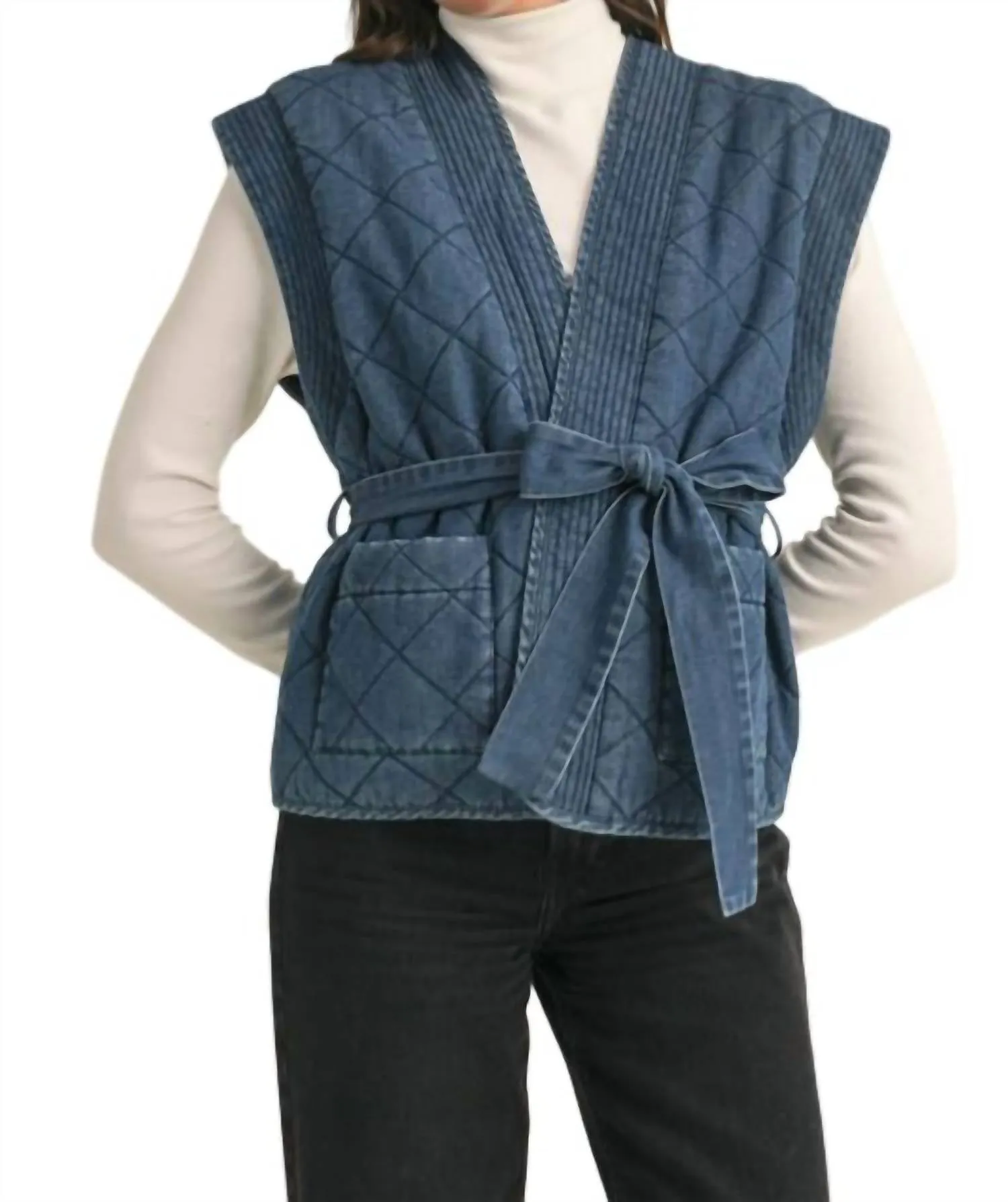 &Merci - Quilted Denim Vest