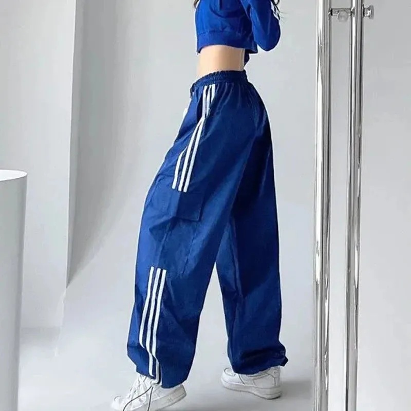 Baggy Cargo-Hosen für Frauen im Y2K-Stil – Hip Hop Streetwear mit hohe