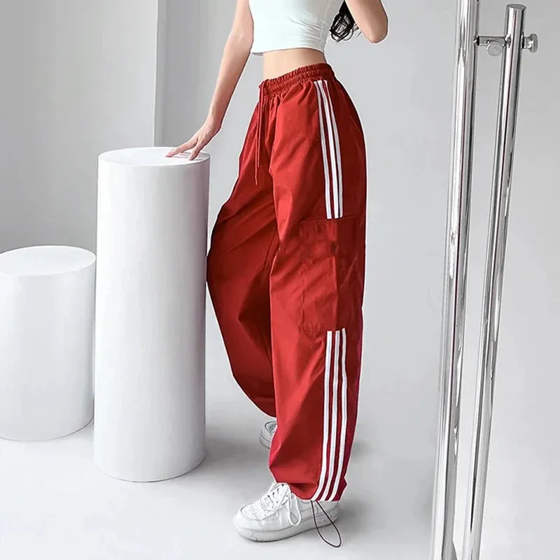 Baggy Cargo-Hosen für Frauen im Y2K-Stil – Hip Hop Streetwear mit hohe