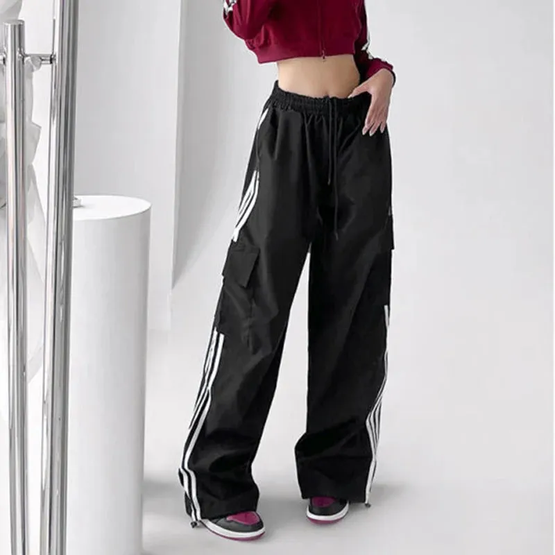 Baggy Cargo-Hosen für Frauen im Y2K-Stil – Hip Hop Streetwear mit hohe
