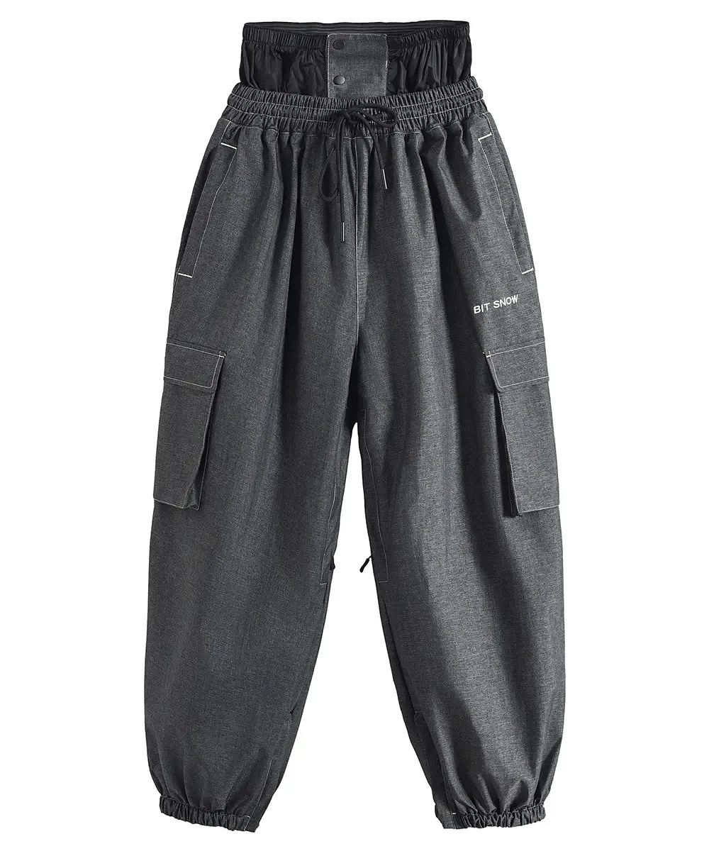 Baggy Denim Snow Overalls Pants Couple Style