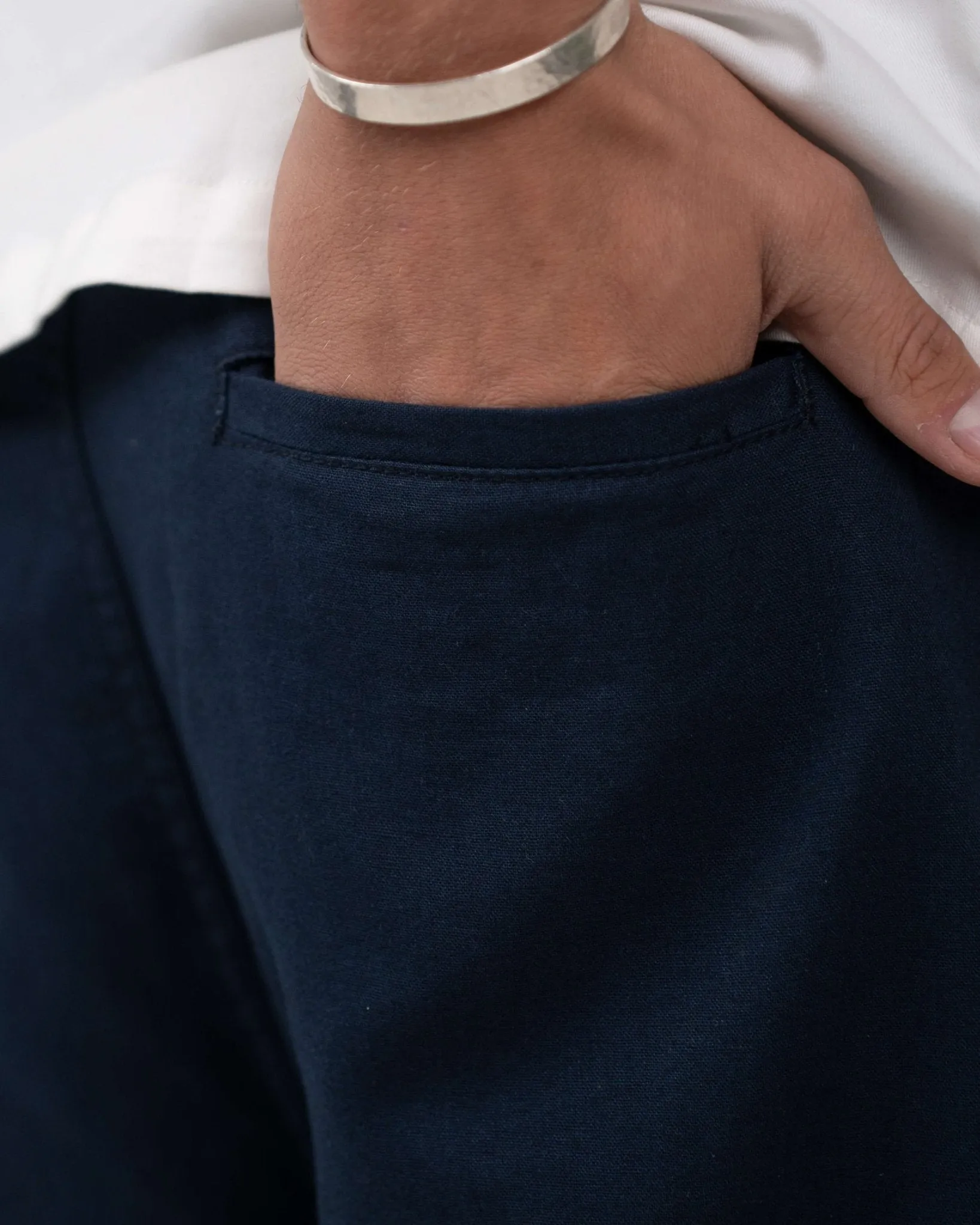 Baggy Hørbukser Navy