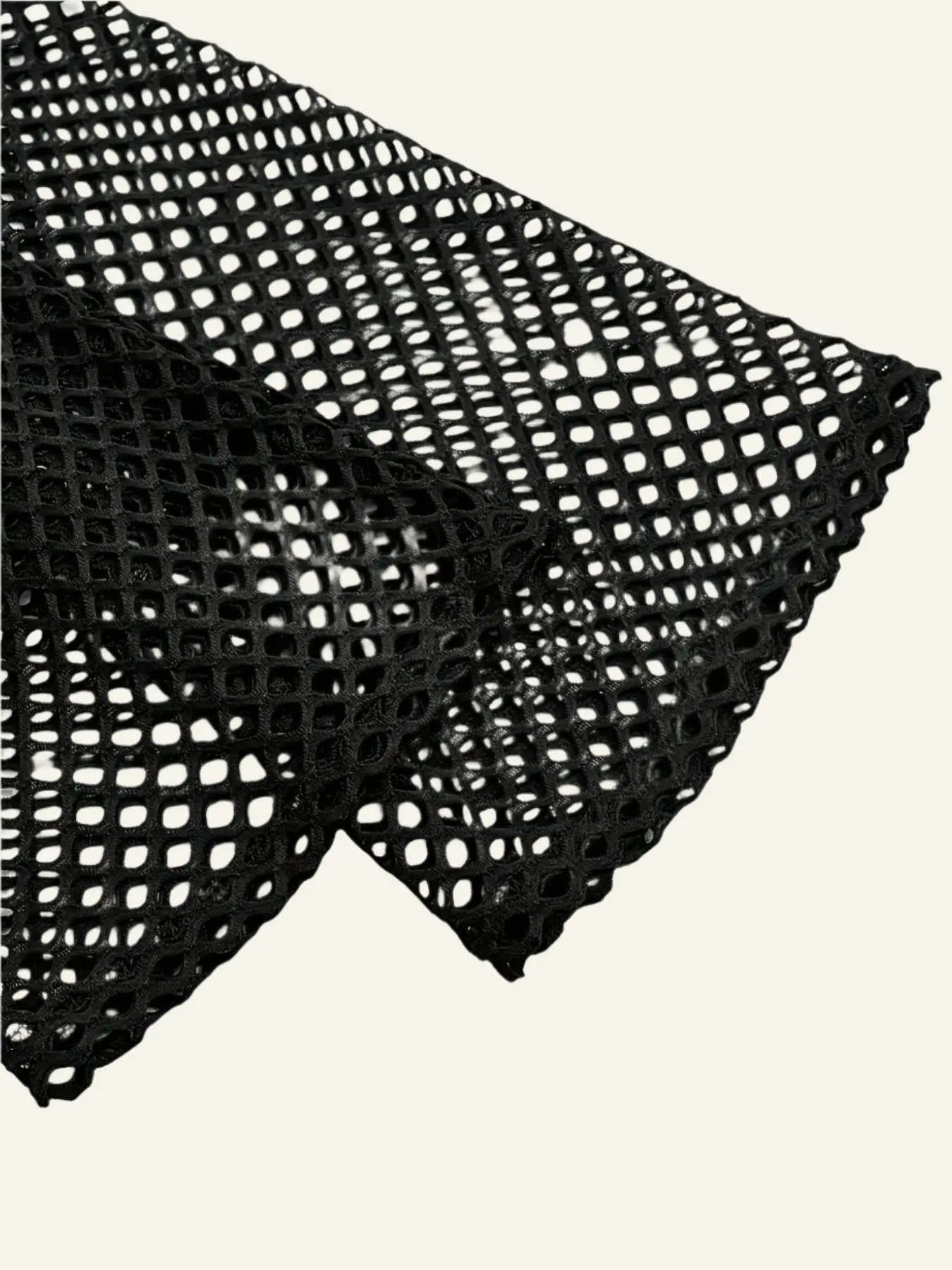 Black Flare Fishnet Top