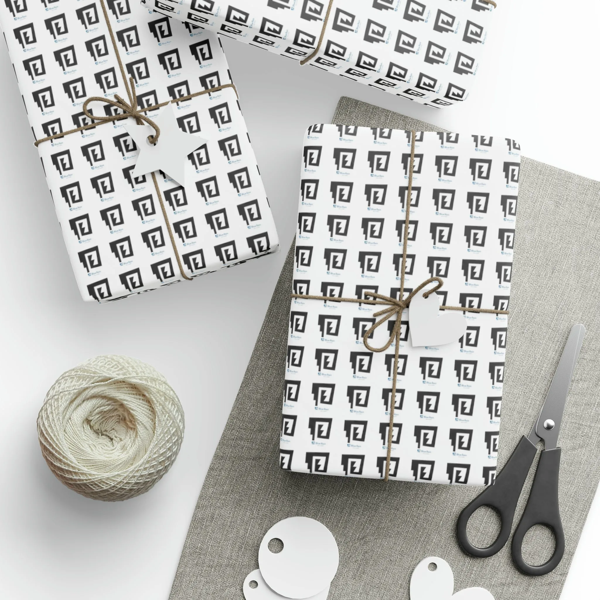 Blue Rain Wrapping Paper