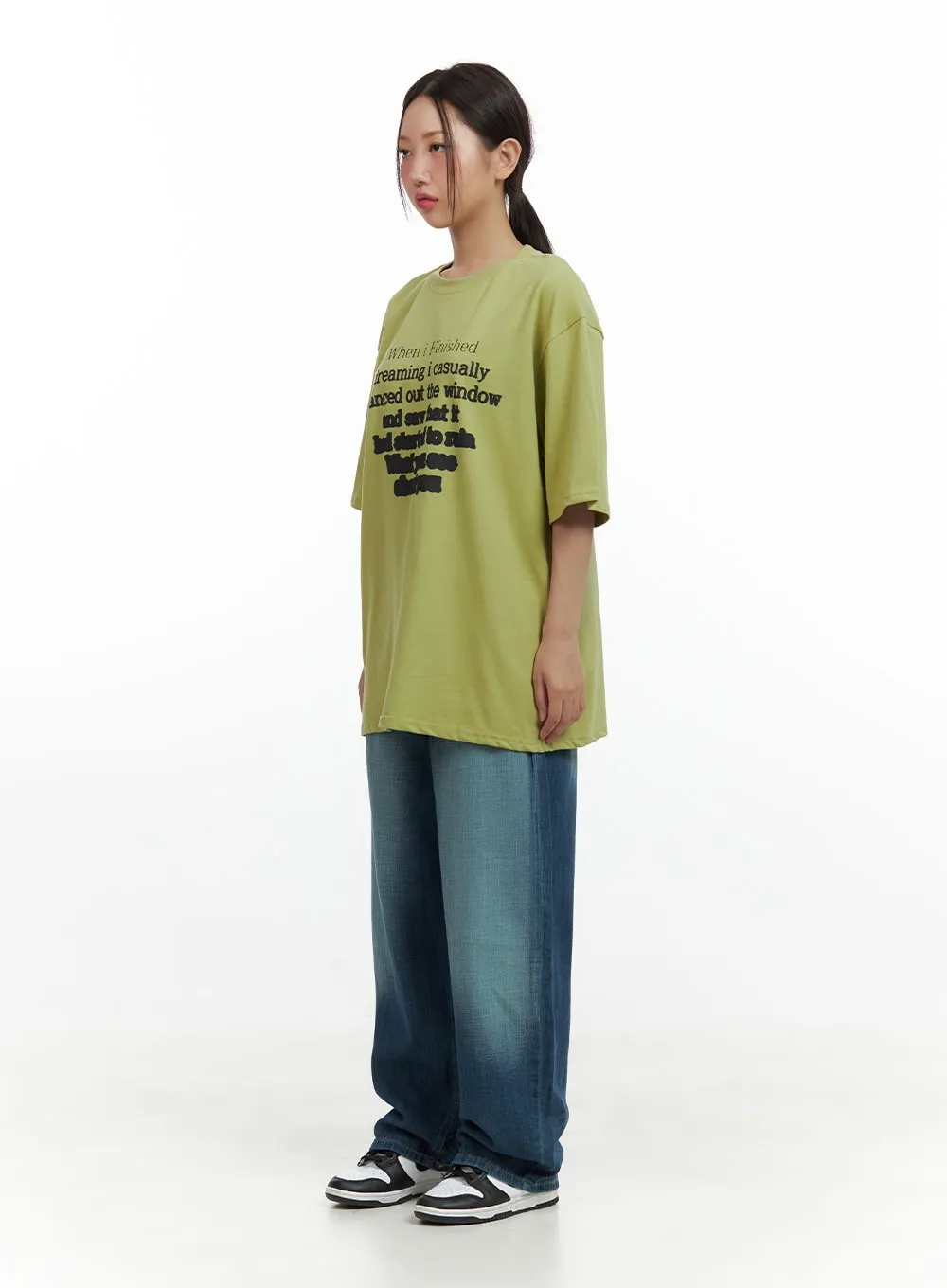 Blue Washed Baggy Pants CU420