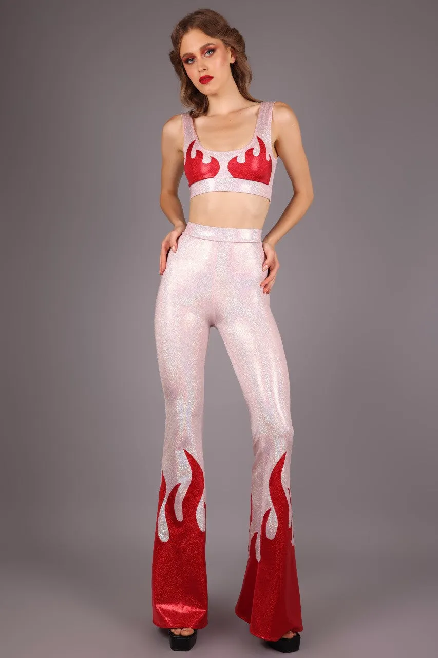 Candy Flames Bell Bottom Leggings