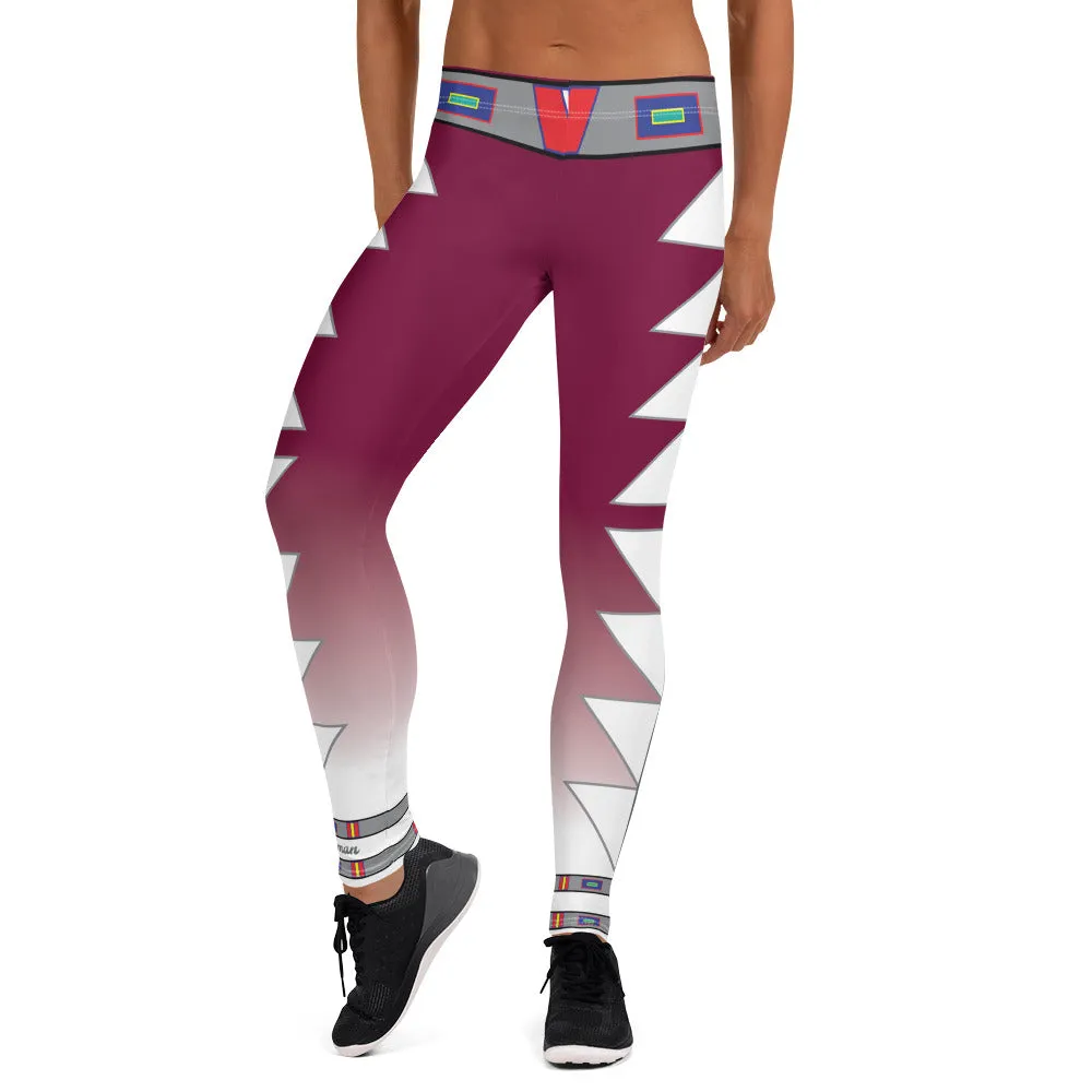 Centered Maroon fade Leggings
