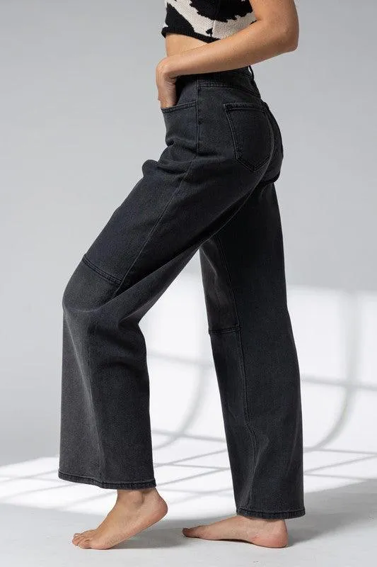 Chalk Black Oversized Denim Pants