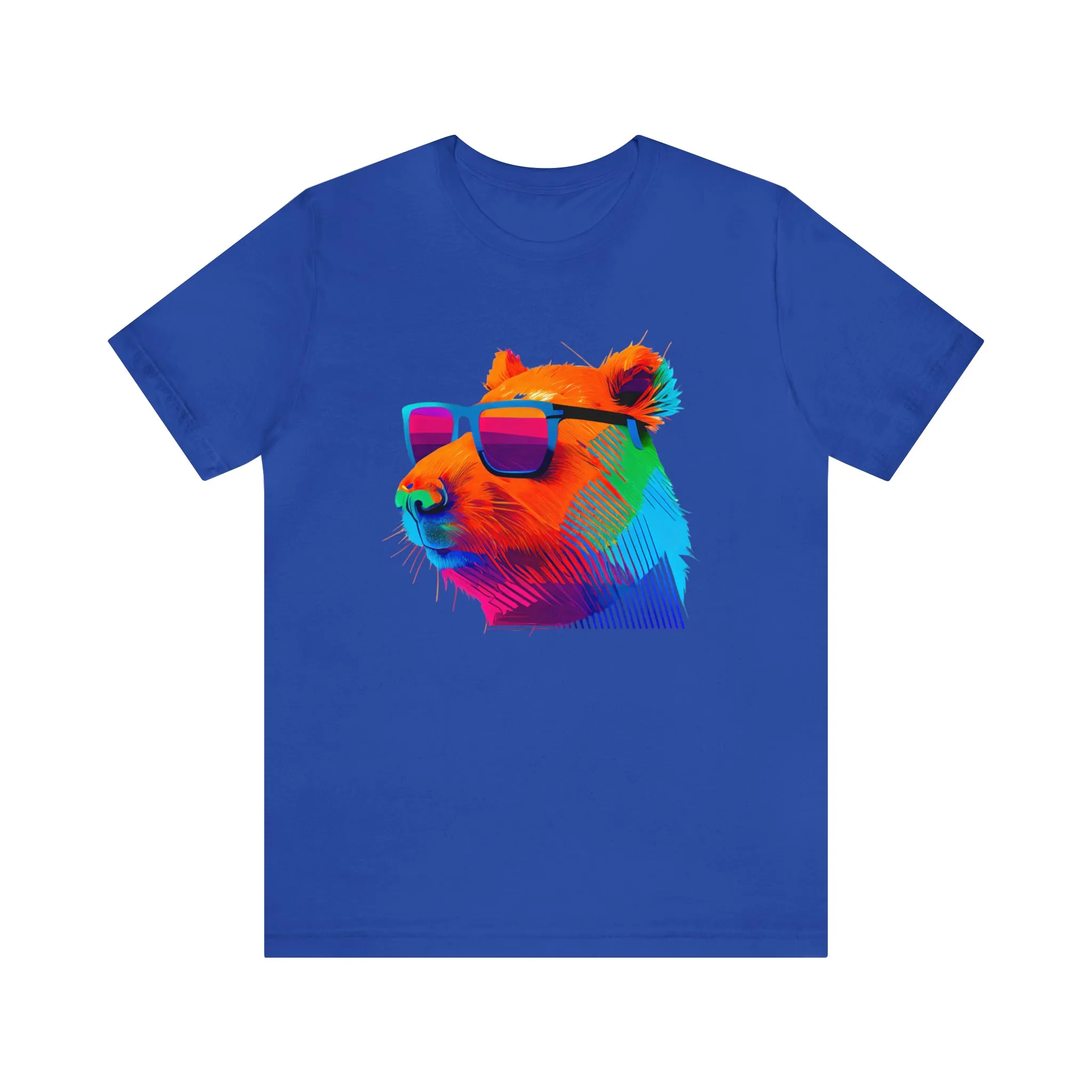 Cool Sunglasses Capybara Shirt | Capybara Lover Gift | Capybara Art Shirt | Retro Capybara Shirt | Unisex Jersey T-shirt