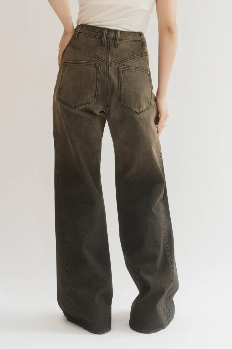 denim baggy pants/3color