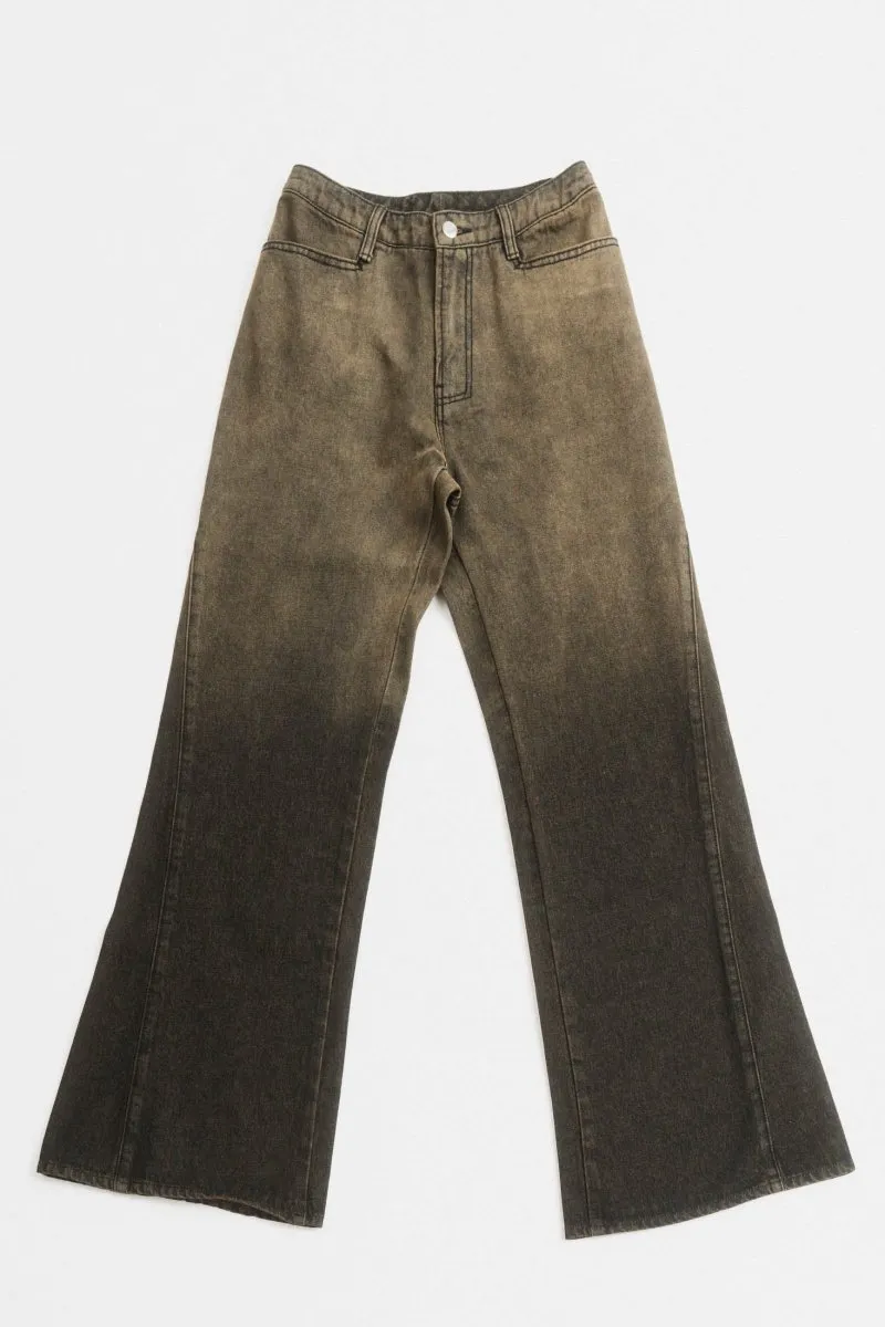 denim baggy pants/3color