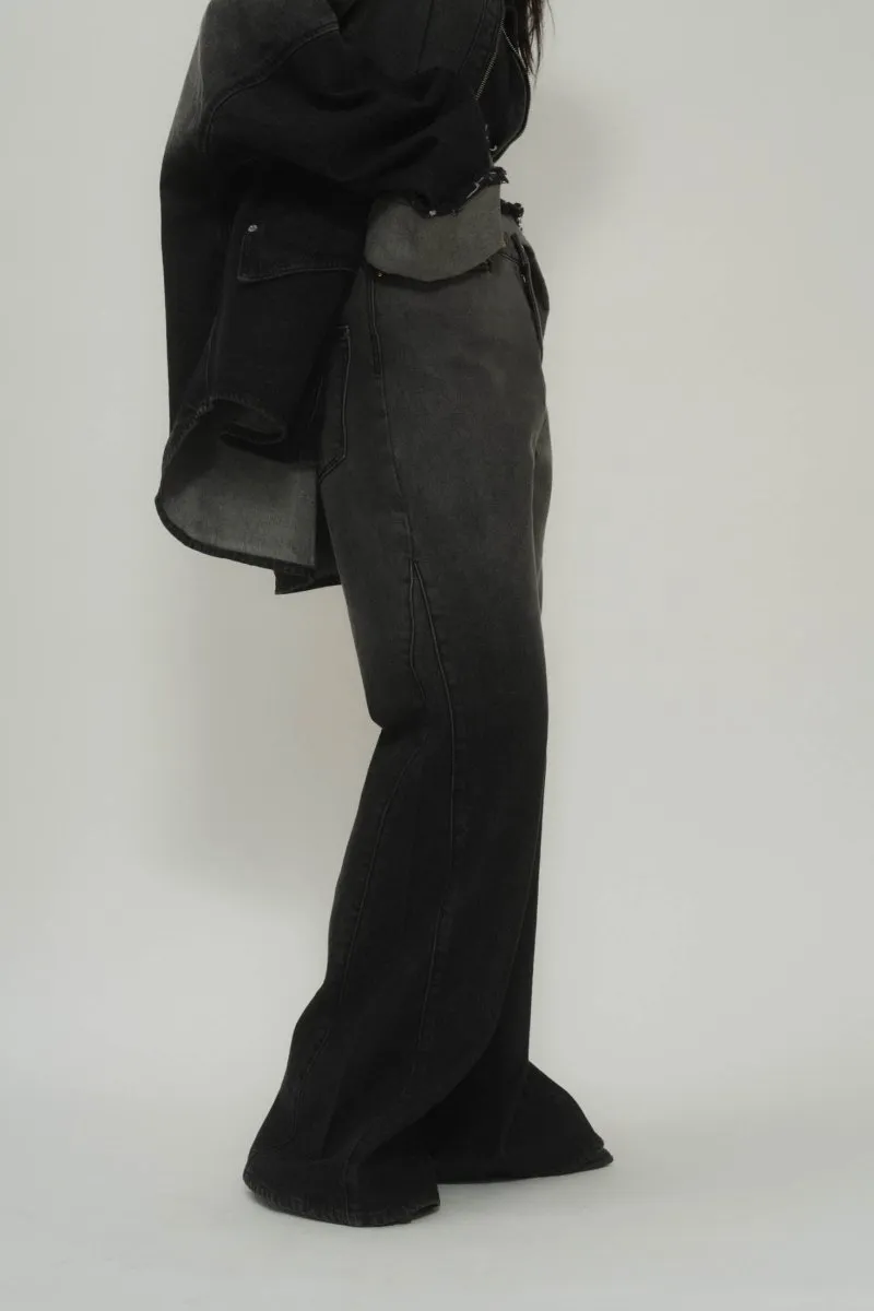 denim baggy pants/3color