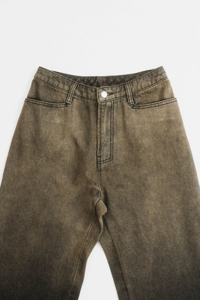 denim baggy pants/3color