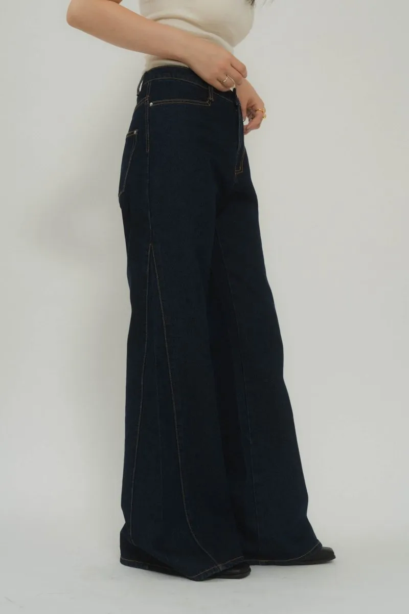 denim baggy pants/3color