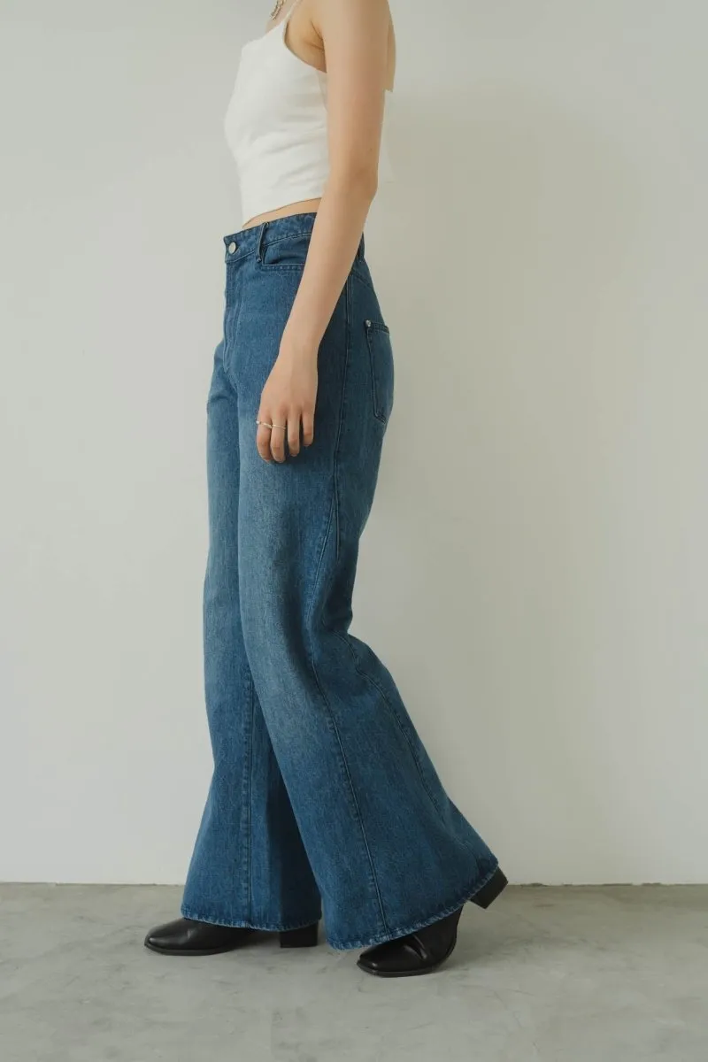 denim baggy pants/blue