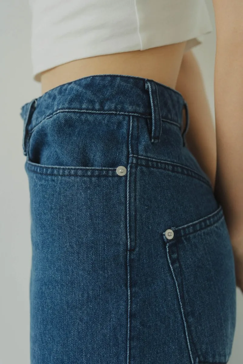 denim baggy pants/blue