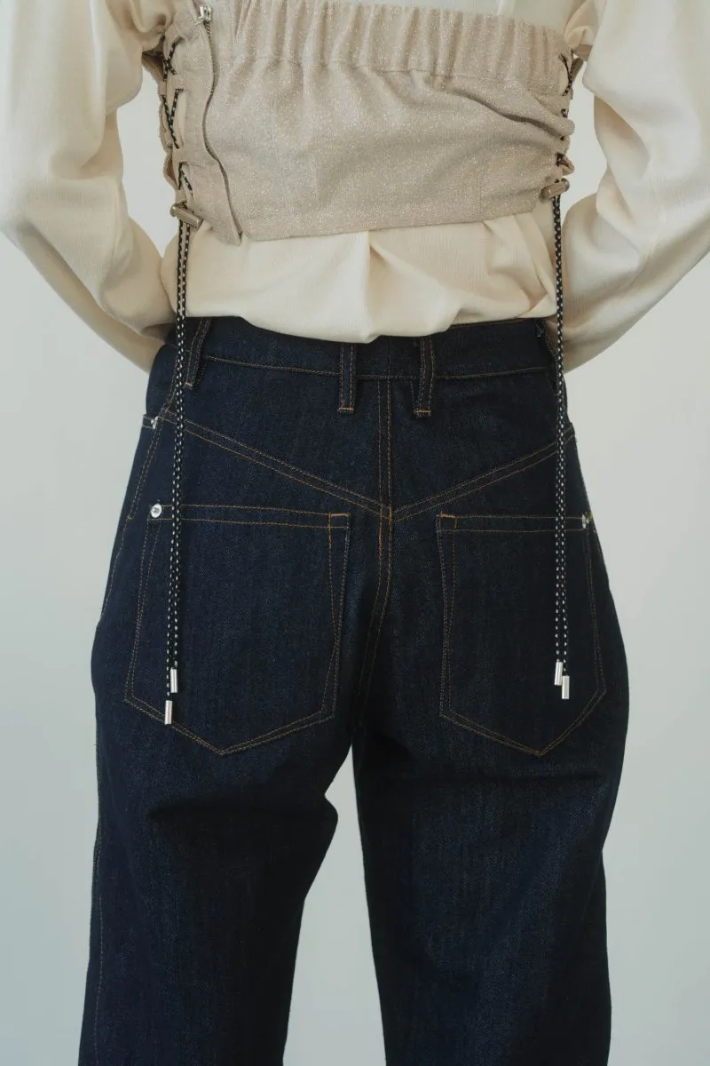 denim baggy pants/blue