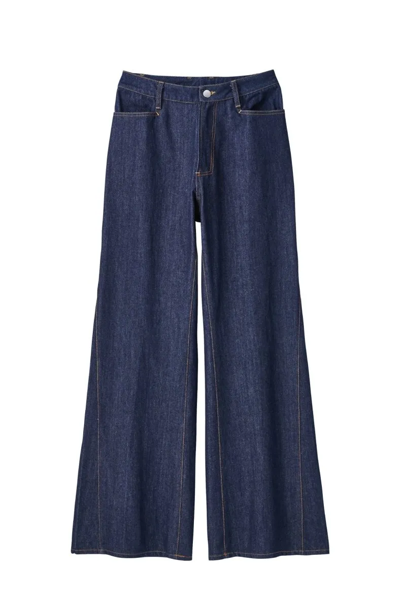 denim baggy pants/blue