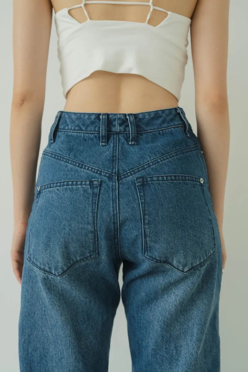 denim baggy pants/blue