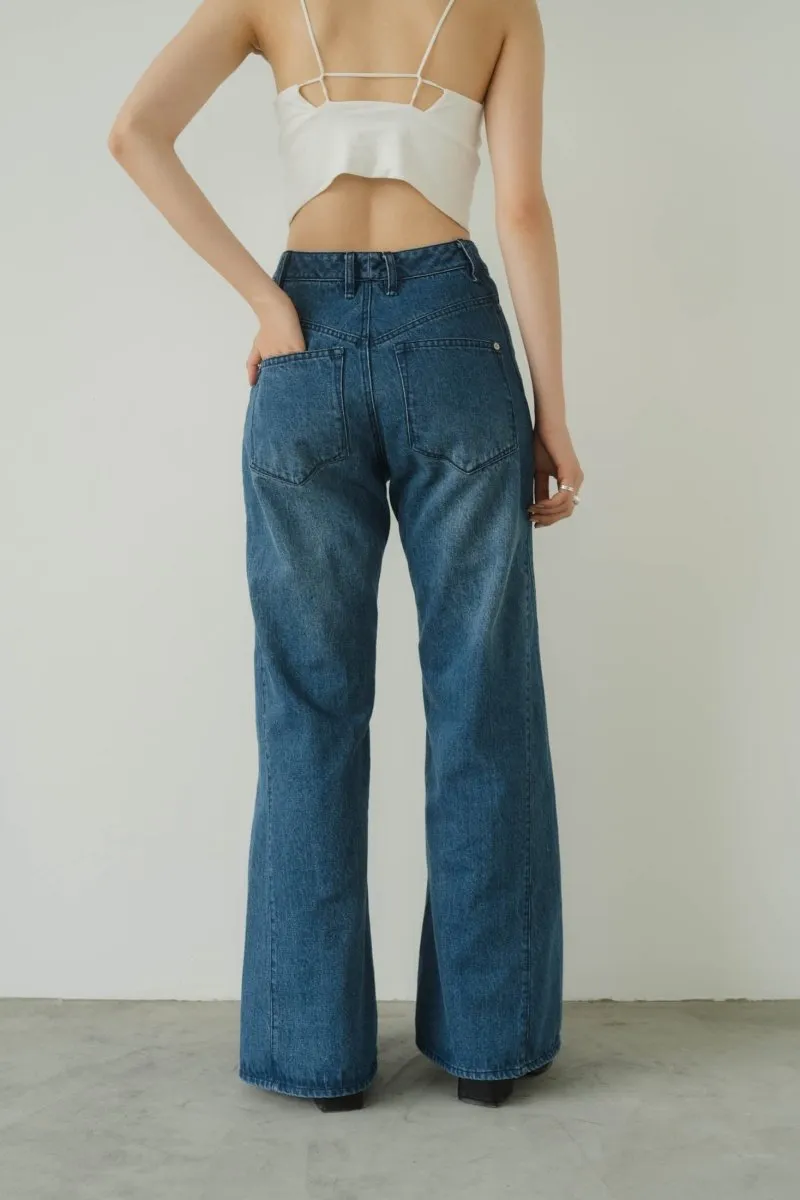 denim baggy pants/blue