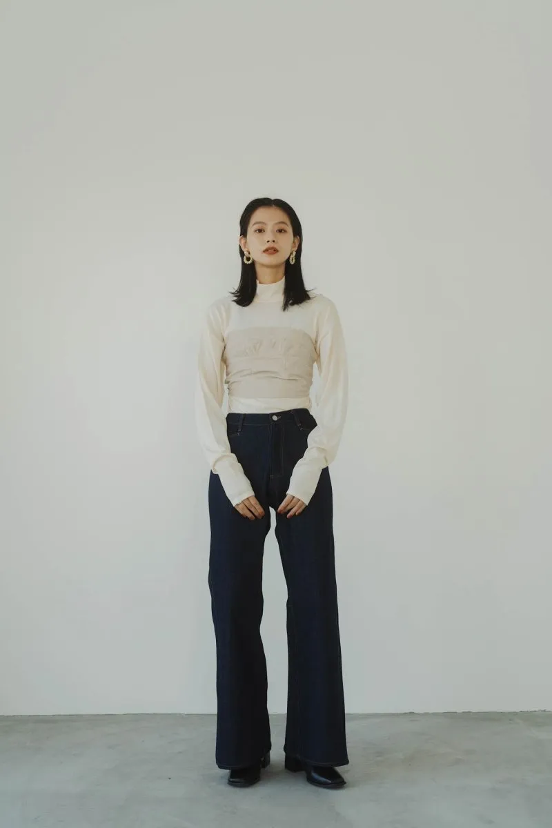 denim baggy pants/blue