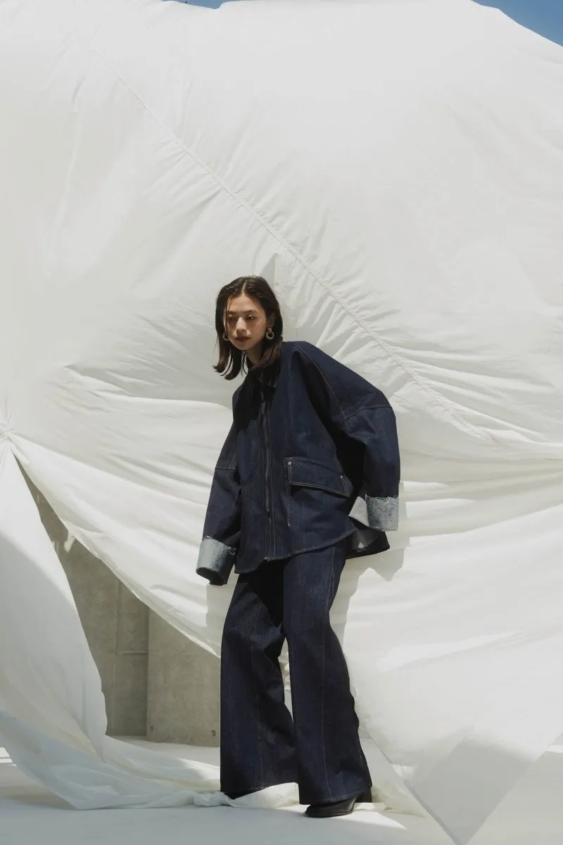 denim baggy pants/blue