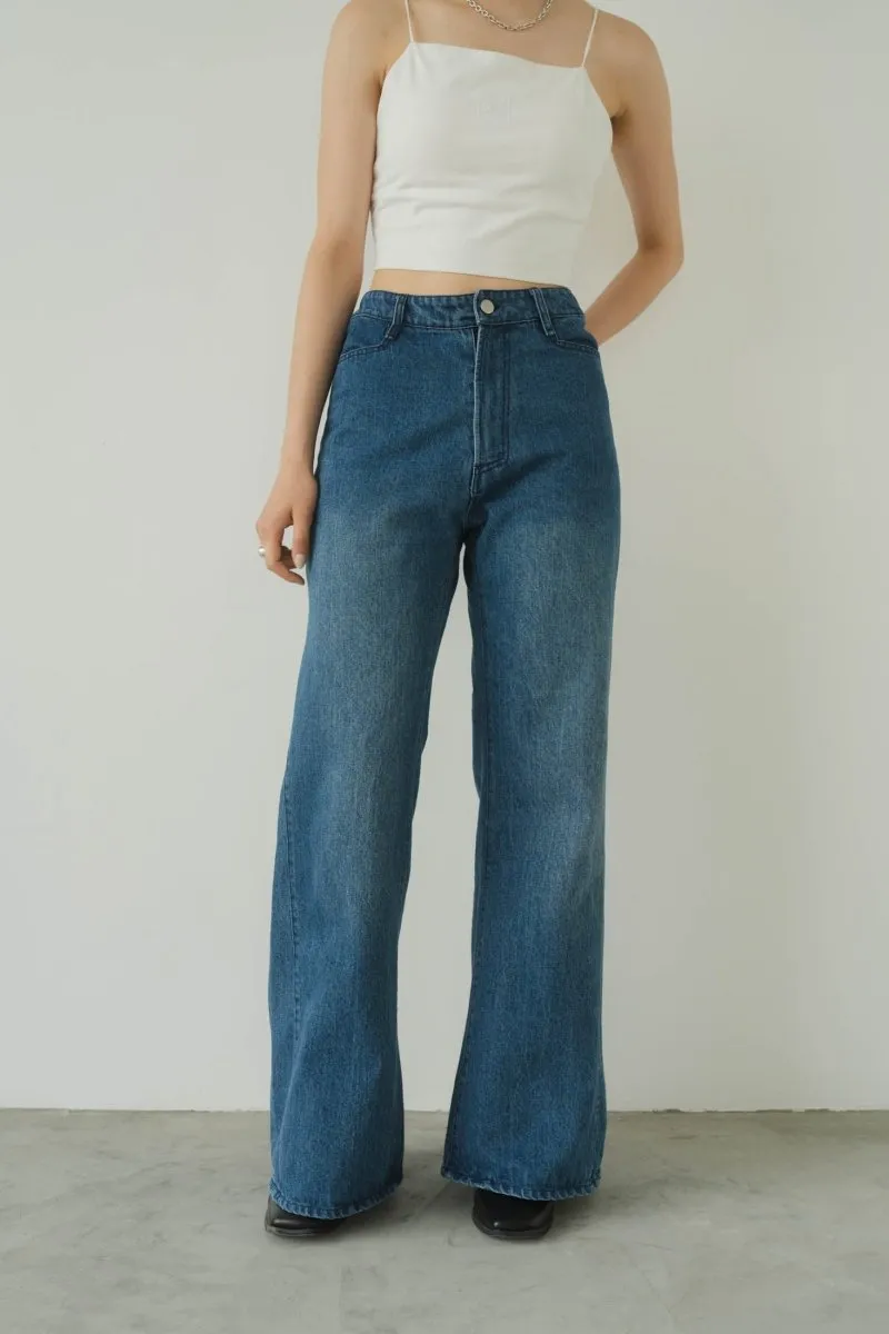 denim baggy pants/blue