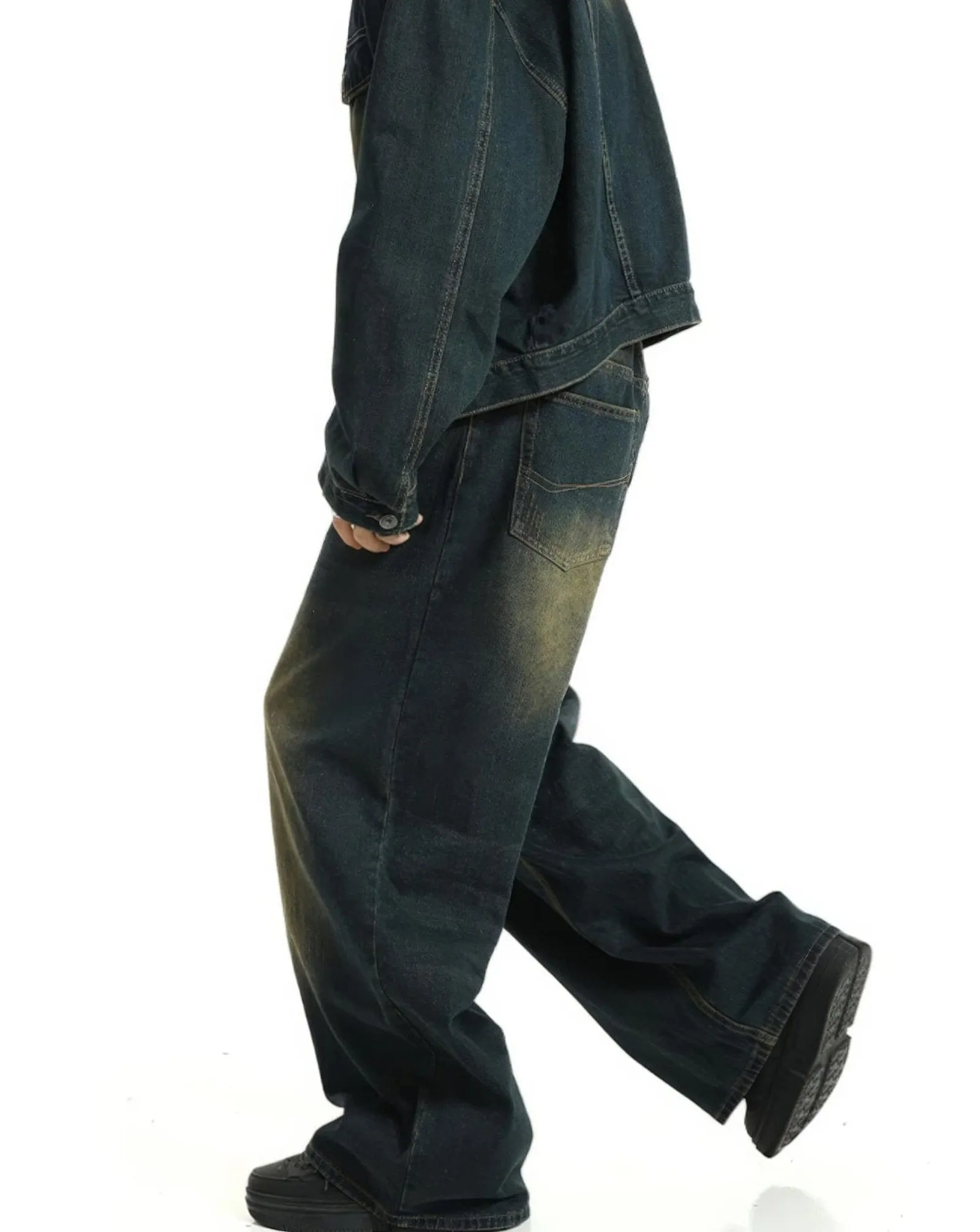 Extra Baggy Washed Retro Jeans
