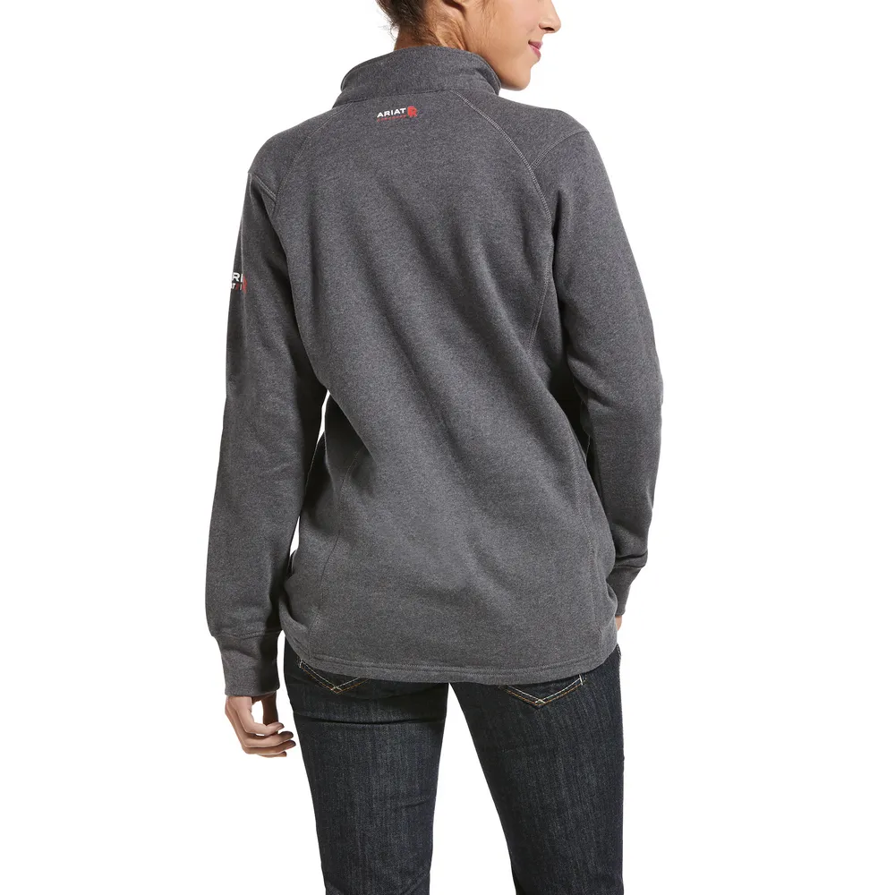 FR REV 1/4 ZIP TOP - 010-Charcoal | Ariat 10032841