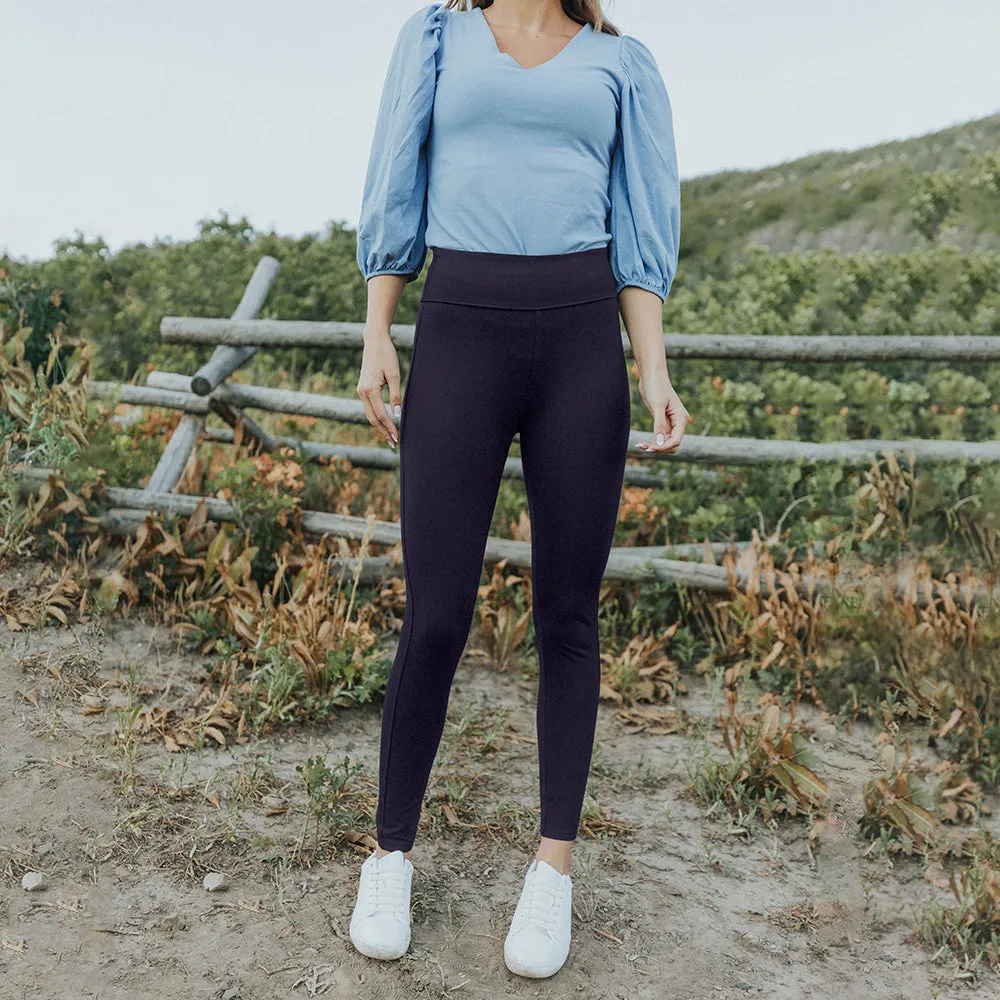 Holly Stretch Spandex Leggings (Navy)