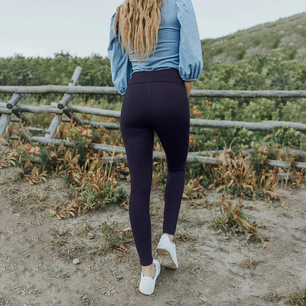 Holly Stretch Spandex Leggings (Navy)