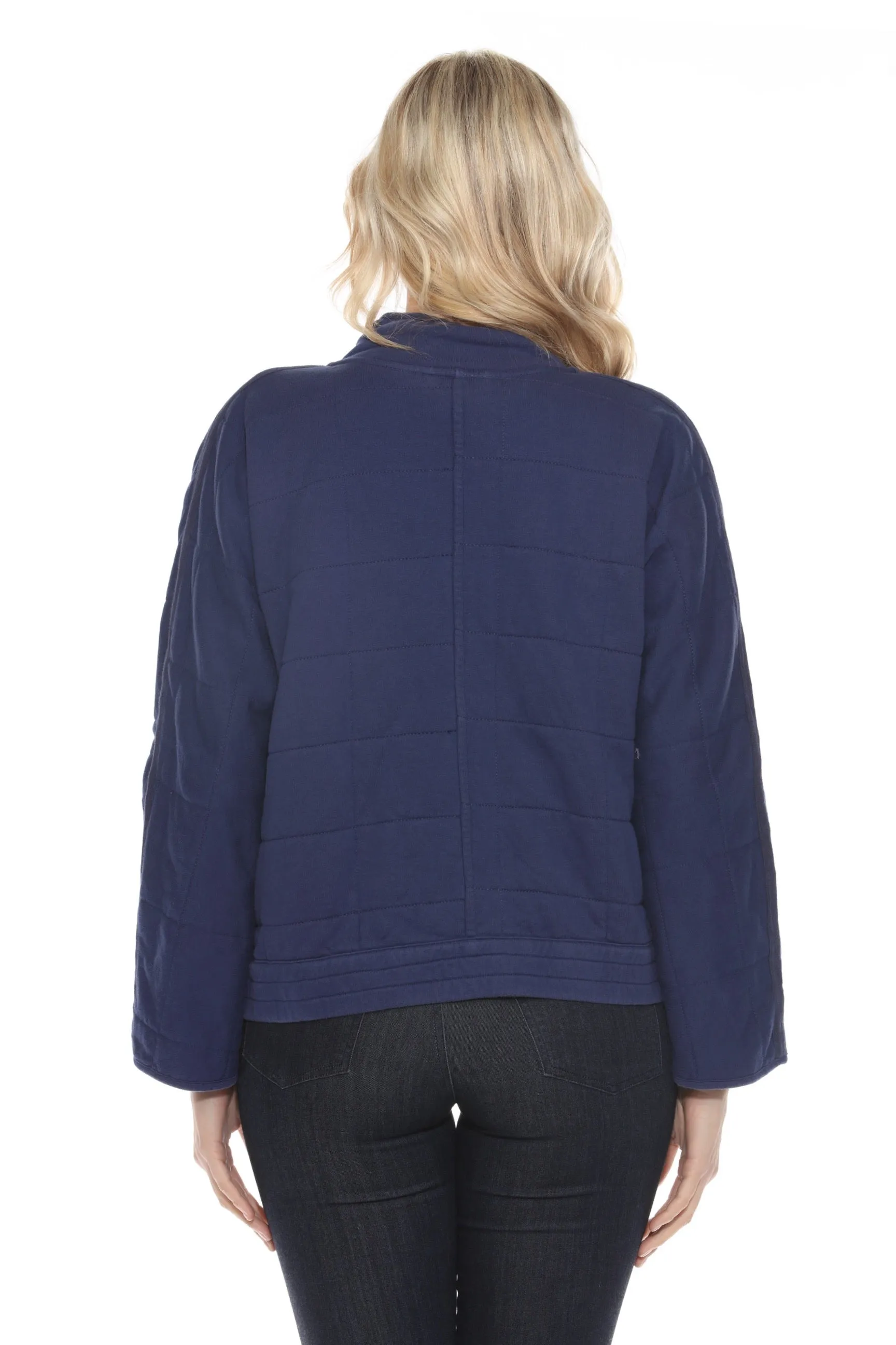 Johnny Was JWLA Navy Ethal Dolman Quilted Jacket J42424
