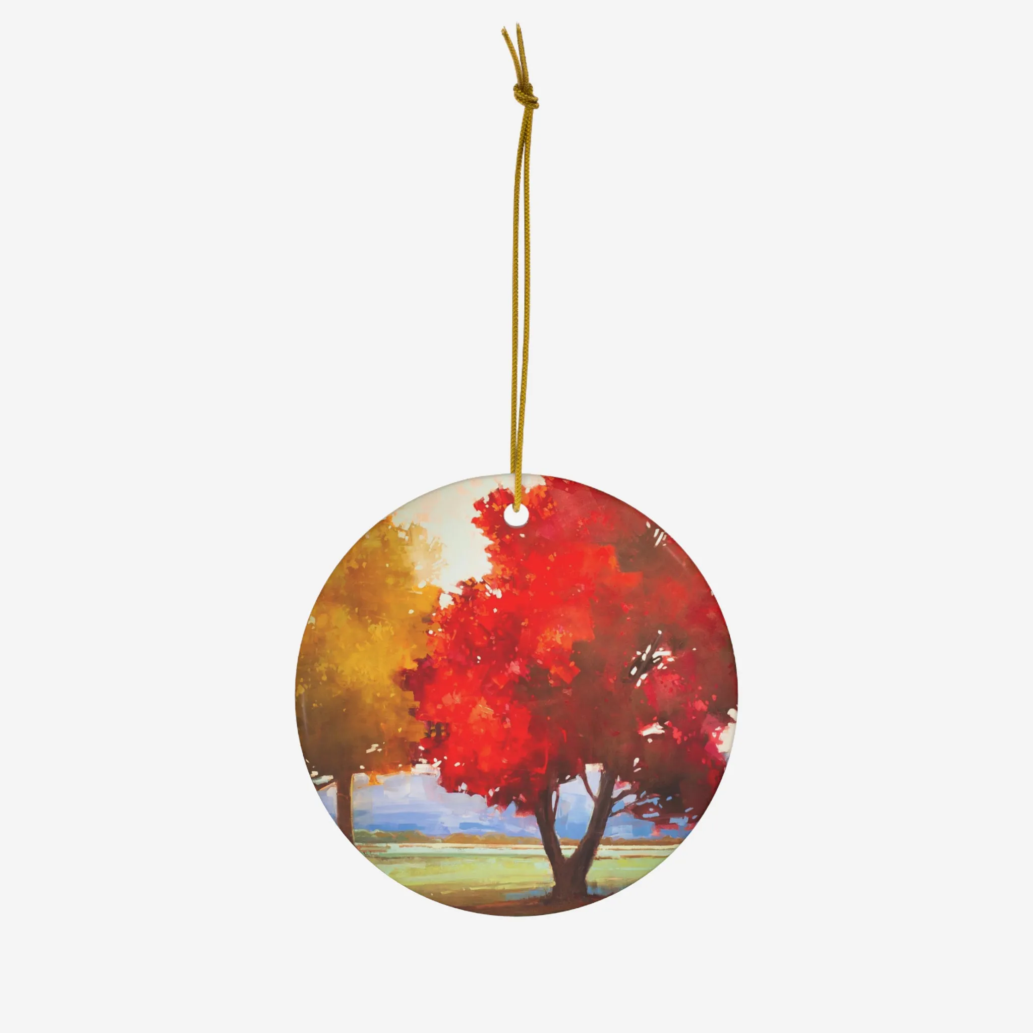 Misty Morning Ceramic Ornament
