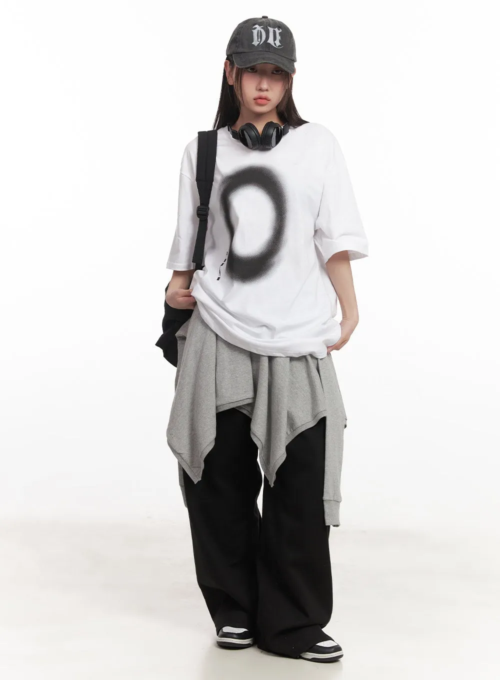 Pintuck Cotton Baggy Pants CA521