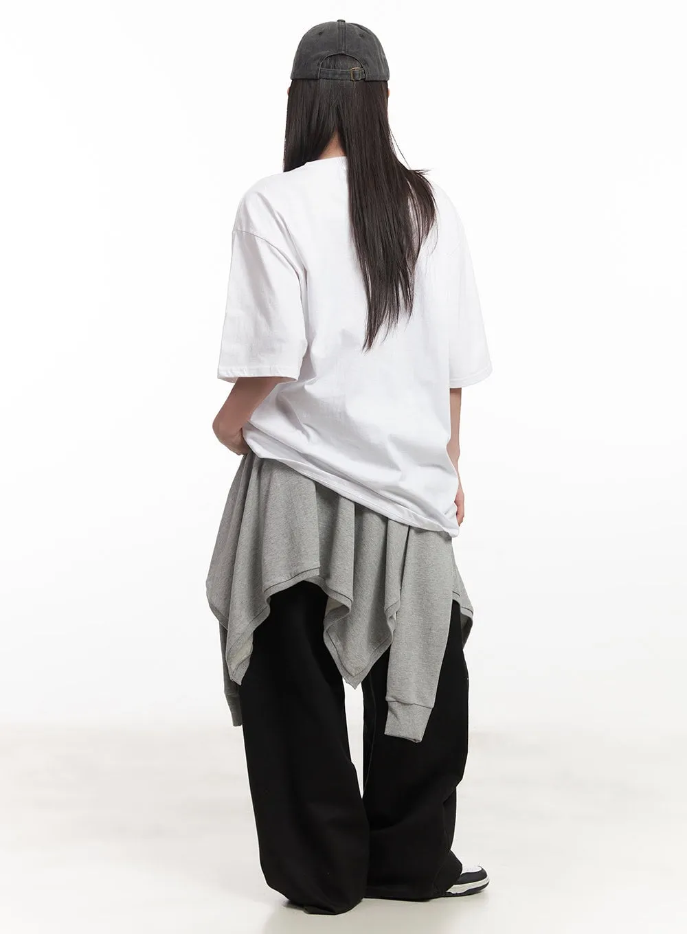 Pintuck Cotton Baggy Pants CA521