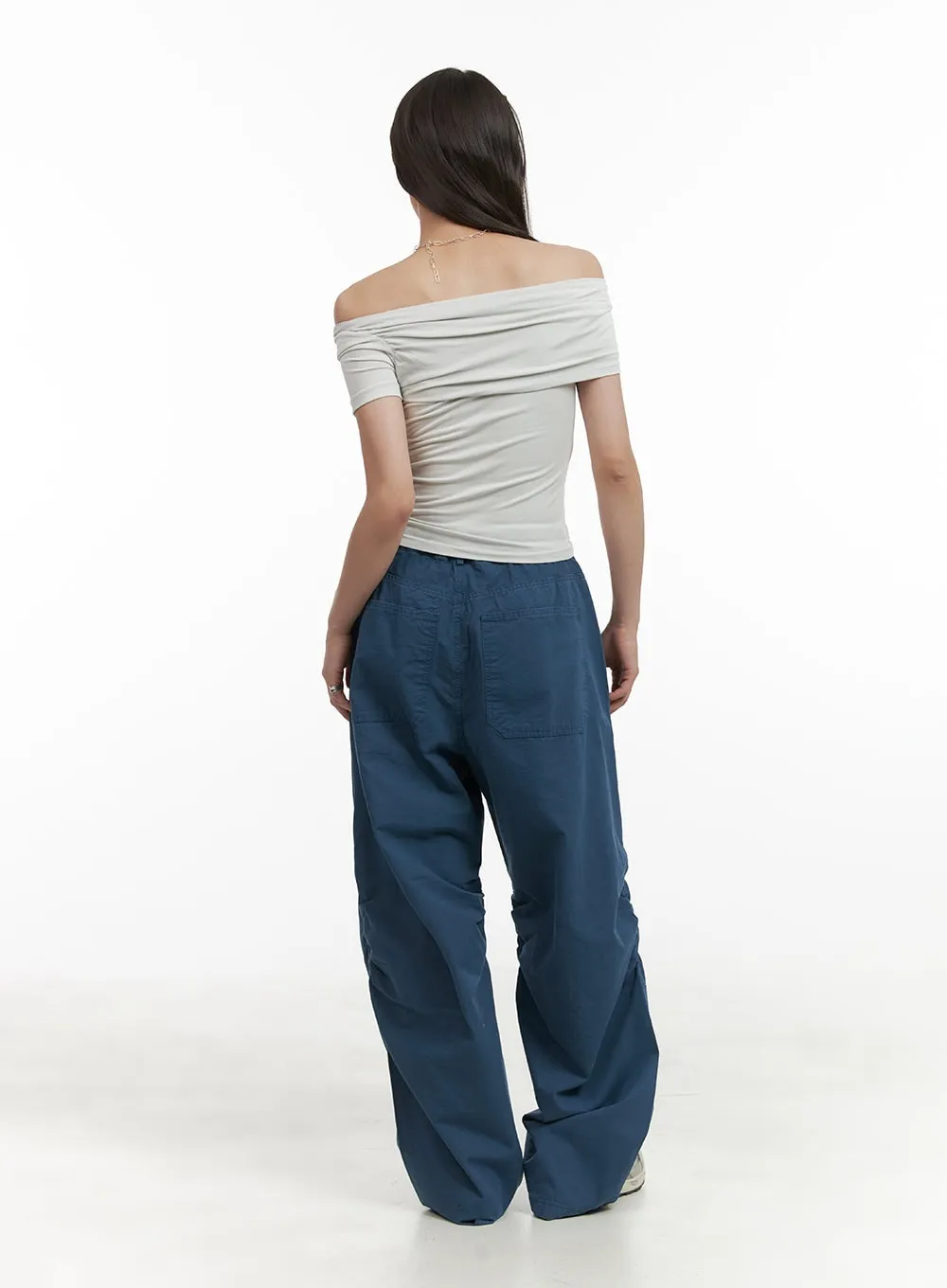 Shirred Baggy Pants CY416