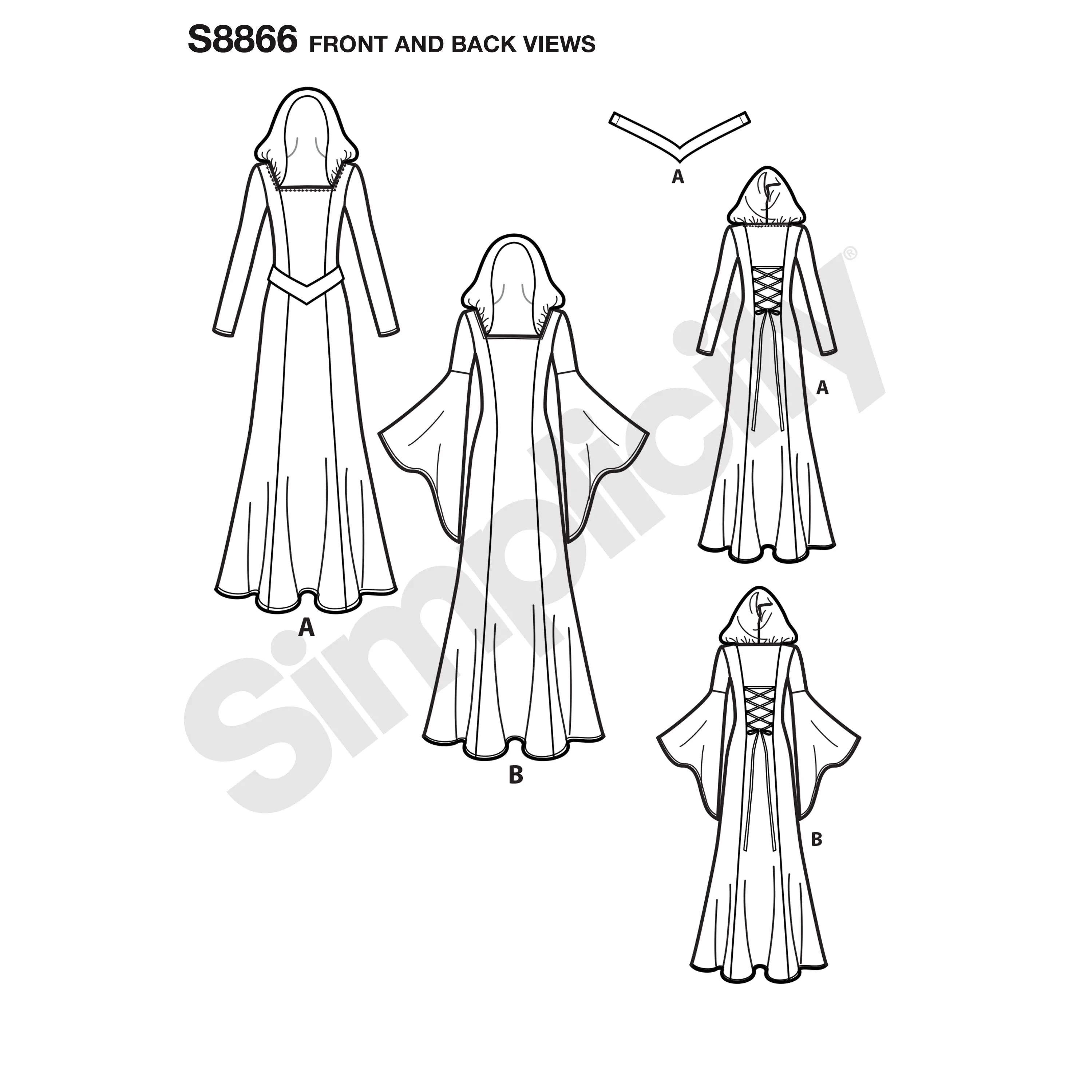 Simplicity Pattern 8866 misses / miss petite knit costumes