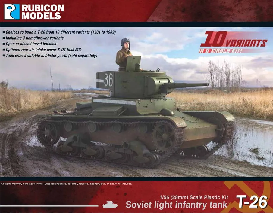 T-26 Light Infantry Tank - Soviet Union (Rubicon Models)