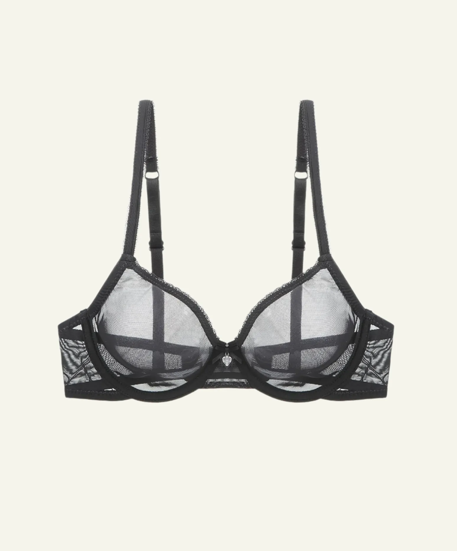Transparent Thin Mesh Unlined Rave Bra