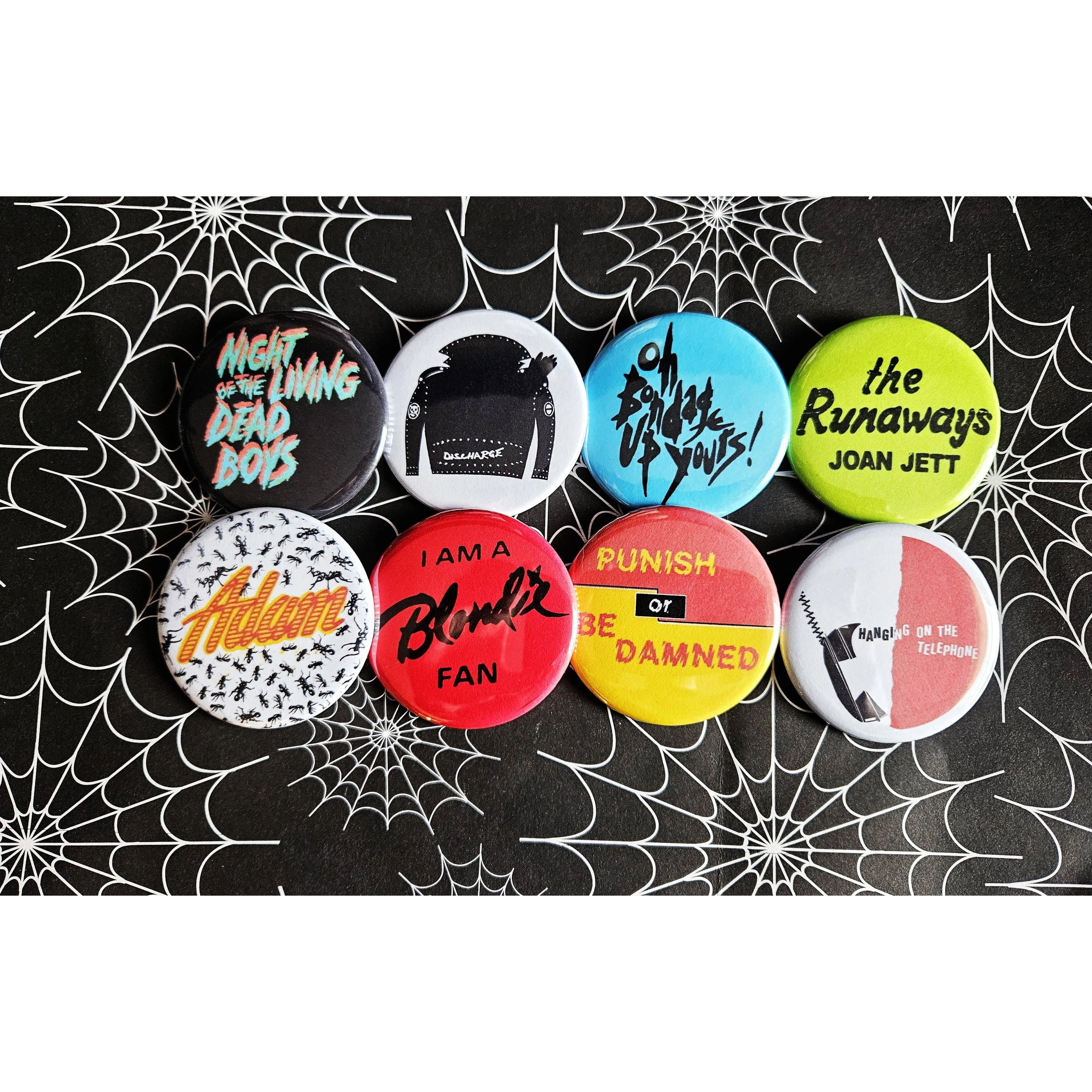 Vintage Reproduction The Runaways Joan Jett Small Pinback Button | Classic Punk Rock | 1.25" Diameter