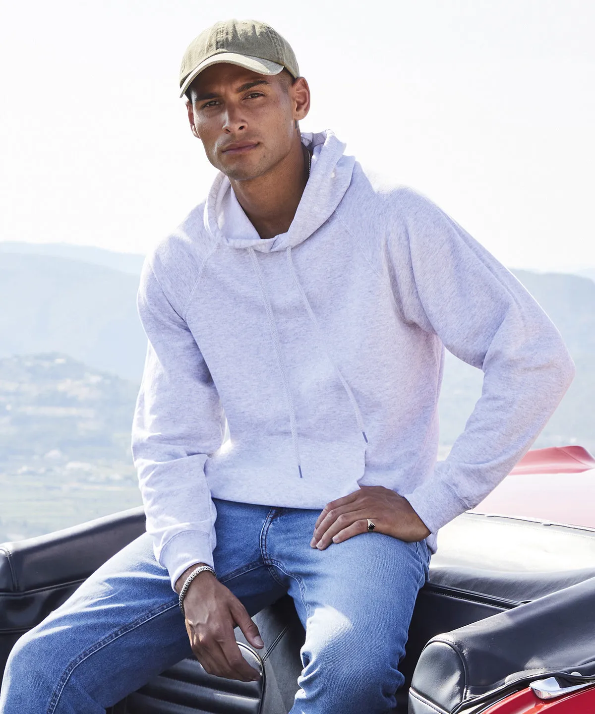 White - Lightweight hooded sweatshirt
